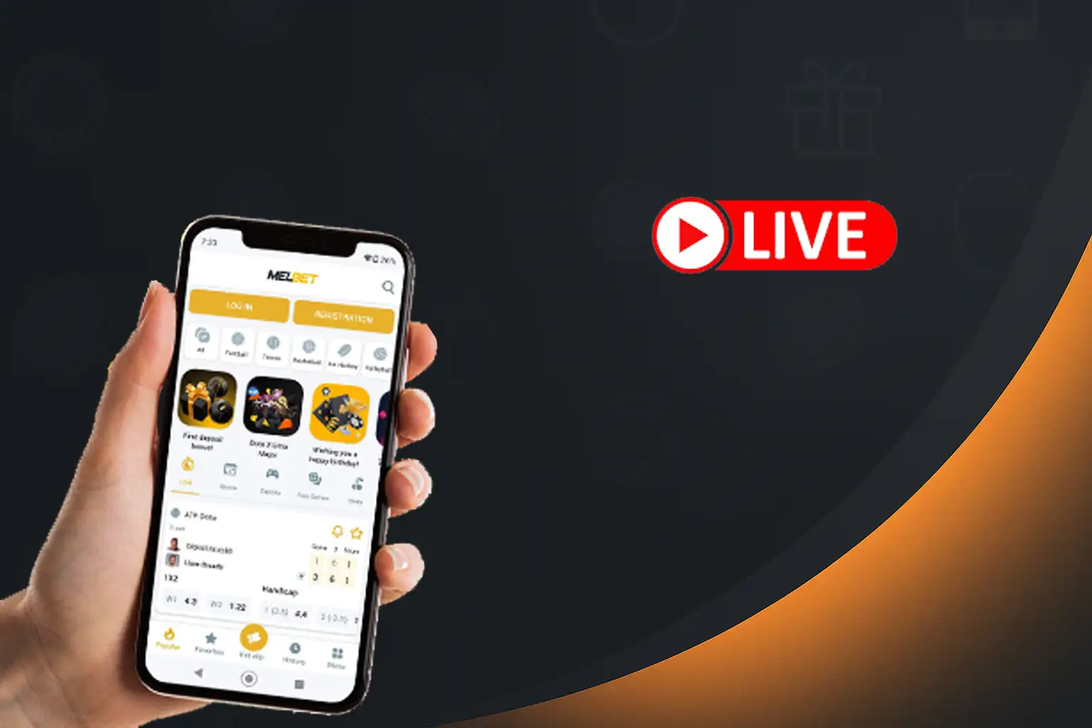 Parier en direct sur Melbet
